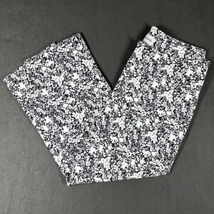 Peck‎ & Peck Floral Print Pants Size 8 Cropped Career Casual